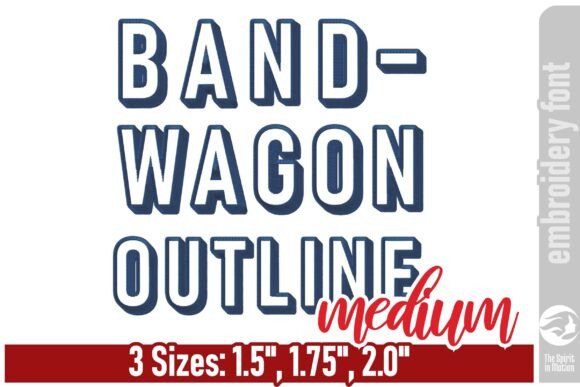Bandwagon Outline Embroidery Font - M Review for Etsy Sellers