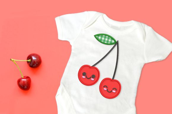 Cartoon Cherries Applique: Sweatshirt Design Review