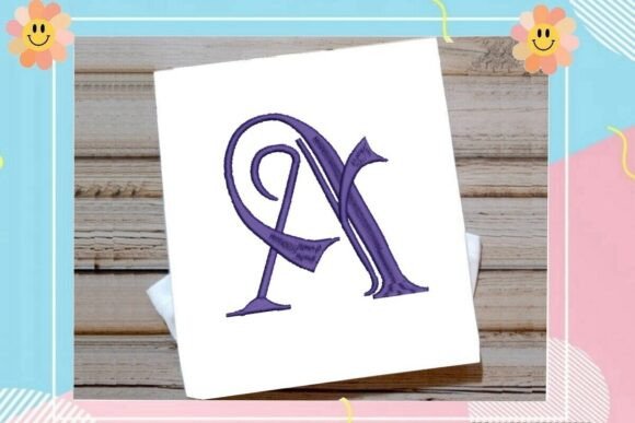 Elegant Vintage Monogram Initial A: A Seasonal Embroidery Staple