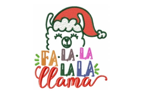 Falalalalala Llama: A Charming Christmas Embroidery for Personalized Gifts