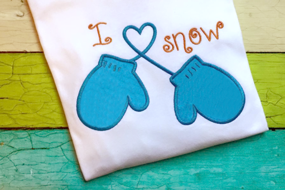 I Heart Snow Winter Mittens Applique Review