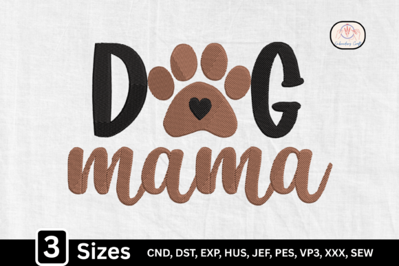 Paw Heart Pet Lover Dog Mama: A Touch of Love for Every Stitch