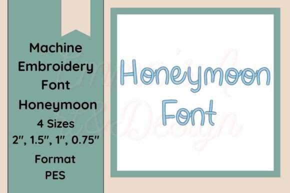 Romantic Script Font for Machine Embroidery