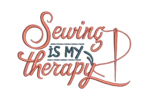 Sewing is My Therapy: A Thoughtful Embroidery Design for Small Shop Sellers