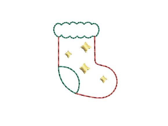 Small Christmas Sock: A Festive Embroidery Pick for Craft Fair Sellers
