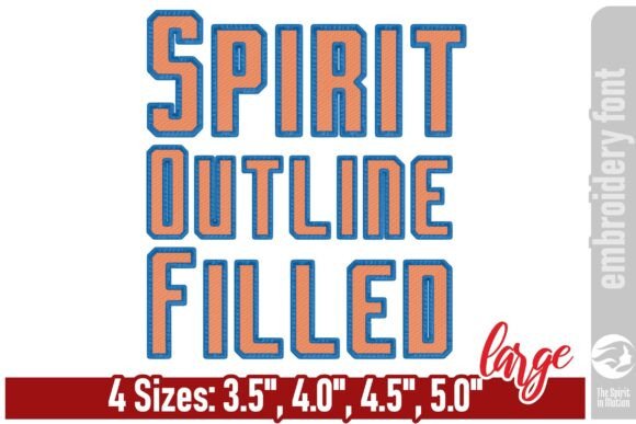 Spirit Filled Sports Embroidery Font – L: A Bold Pick for Craft Fair Staples